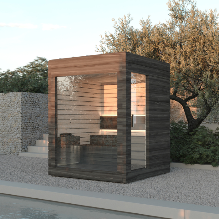 Sauna Exterior em Pinho Maciço